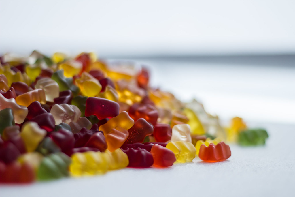 Gummi Bears (fruit gummies closeup)